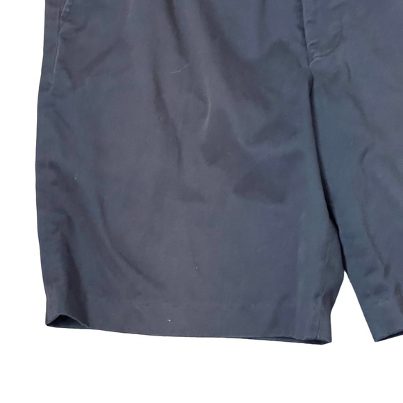 Izod Microfiber Golf Chino Short Pleated Classic Hi-Rise Solid Blue‎ Men Size 34 - Picture 3 of 8